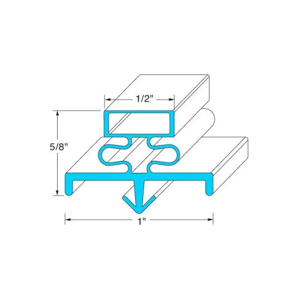 Allpoints 74-1022 Magnetic Door Gasket - 25 1/4" x 25 1/2"